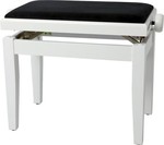 Gewa 130.030 Deluxe zongorapad, lakkozott fehér, fekete velúr kép, fotó