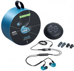 Shure SE215DYBL+UNI-EFS wireless earphones, blue kép, fotó