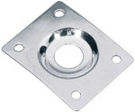 Boston JP-1-C jack plate, rectangular, recessed hole, slanted metal, chrome kép, fotó