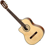 Ortega RCE141NT-L Pro 4/4 klasszikus gitár, balkezes - Tömör lucfenyő / mahagóni, natúr kép, fotó