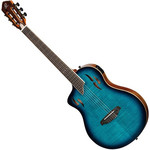 Ortega RTPDLX-FMA-L TourPlayer DeLuxe nylonhúros gitár, balkezes - Habos juhar kék kép, fotó