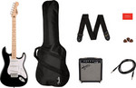 Squier Sonic Stratocaster Pack, MN, Black gitárszett erősítővel kép, fotó