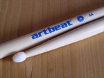 Artbeat gyertyán dobverő, nylon fejjel, 5A kép, fotó
