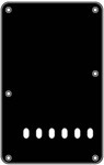 Boston BP-313-B back plate, string spacing 11,2mm, 3 ply, standard Stallion, 86x138mm, black kép, fotó