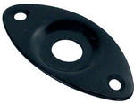 Boston JP-7-B jack plate, football shape, recessed hole, slanted metal, black kép, fotó