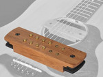 Boston SHP-250-EPJ soundhole pickup, humbucker with adjustable poles and endpin jack, with solid bubinga cover kép, fotó