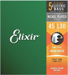 Elixir 14202 Nanoweb Long Scale 5-húros basszusgitár húrkészlet, 045-130 kép, fotó