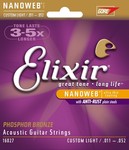 Elixir 16027 Acoustic Phosphor Bronze Strings, Nanoweb Coating, 011-052 kép, fotó