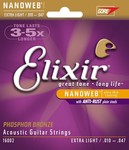 Elixir 16002 Acoustic Phosphor Bronze Strings, Nanoweb Coating, 010-047 kép, fotó