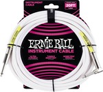 Ernie Ball 6047 6m gitárkábel, egyenes/pipás csatlakozók, fehér kép, fotó