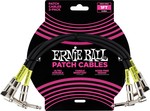 Ernie Ball 6075 30cm Patch kábel pack, pipás csatlakozók, fekete kép, fotó