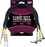 Ernie Ball 6076 45cm Patch kábel pack, egyenes/pipás csatlakozók, fekete kép, fotó