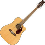 Fender CD-140SCE 12-húros elektro-akusztikus gitár, WN, Natural kép, fotó