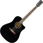 Fender CD-60SCE Black elektro-akusztikus gitár kép, fotó