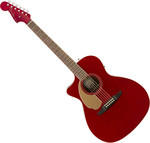 Fender Newporter Player LH WN, Candy Apple Red, balkezes elektro-akusztikus gitár kép, fotó