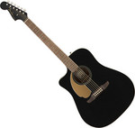 Fender Redondo Player LH, WN, Jetty Black balkezes elektro-akusztikus gitár kép, fotó