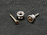 Gotoh EP-A1 strap buttons with screws, spherical model, set of 2, aged aluminium kép, fotó