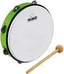Nino Percussion NINO24GG abs tamburin ütővel, zöld kép, fotó