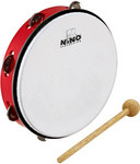 Nino Percussion NINO24R abs tamburin ütővel, piros kép, fotó