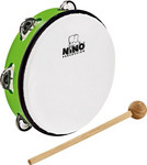 Nino Percussion NINO51GG abs tamburin, egysoros, zöld, nikkel/ezüst csengők kép, fotó