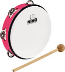 Nino Percussion NINO51SP abs tamburin, egysoros, rózsaszín, nikkel/ezüst csengők kép, fotó