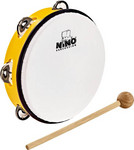 Nino Percussion NINO51Y abs tamburin, egysoros, sárga, nikkel/ezüst csengők kép, fotó