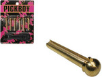 Pickboy BP-150 bridge pins, with extractor, 6-pack, brass kép, fotó
