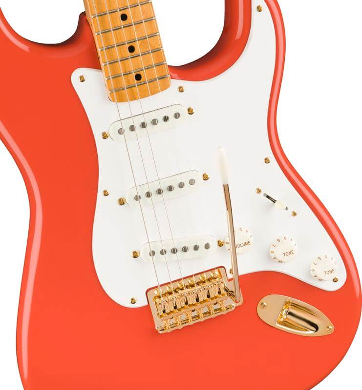FSR Classic Vibe 50s Stratocaster MN Fiesta Red Gold Hardware 